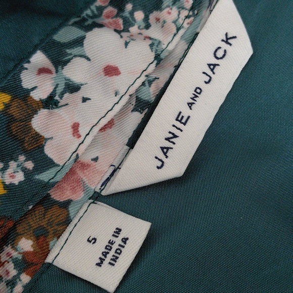 Janie & Jack Girl's Size 5 Paisley Floral Ruffle Sleeveless Button Back … - Picture 3 of 16